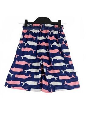 Lacrosse Unlimited Whale Print Shorts Blue Pink Athletic LAX‎ Youth Med (10-12)